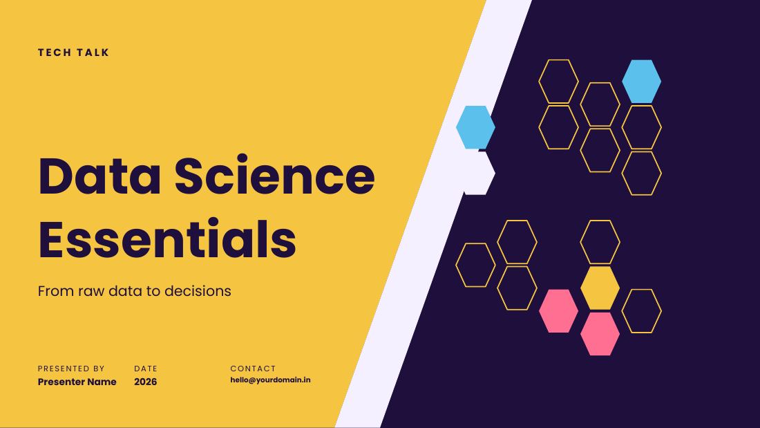 Data Science Essentials (Royal Purple) — cover slide