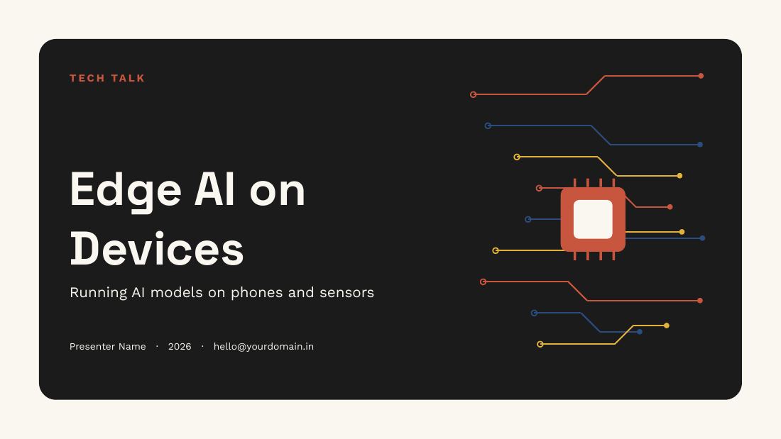 Edge AI on Devices (Ivory Ink) — cover slide