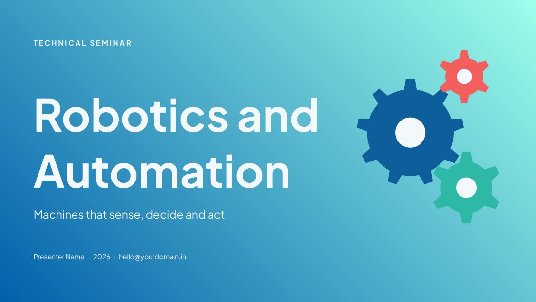 Robotics and Automation (Ocean) — cover slide