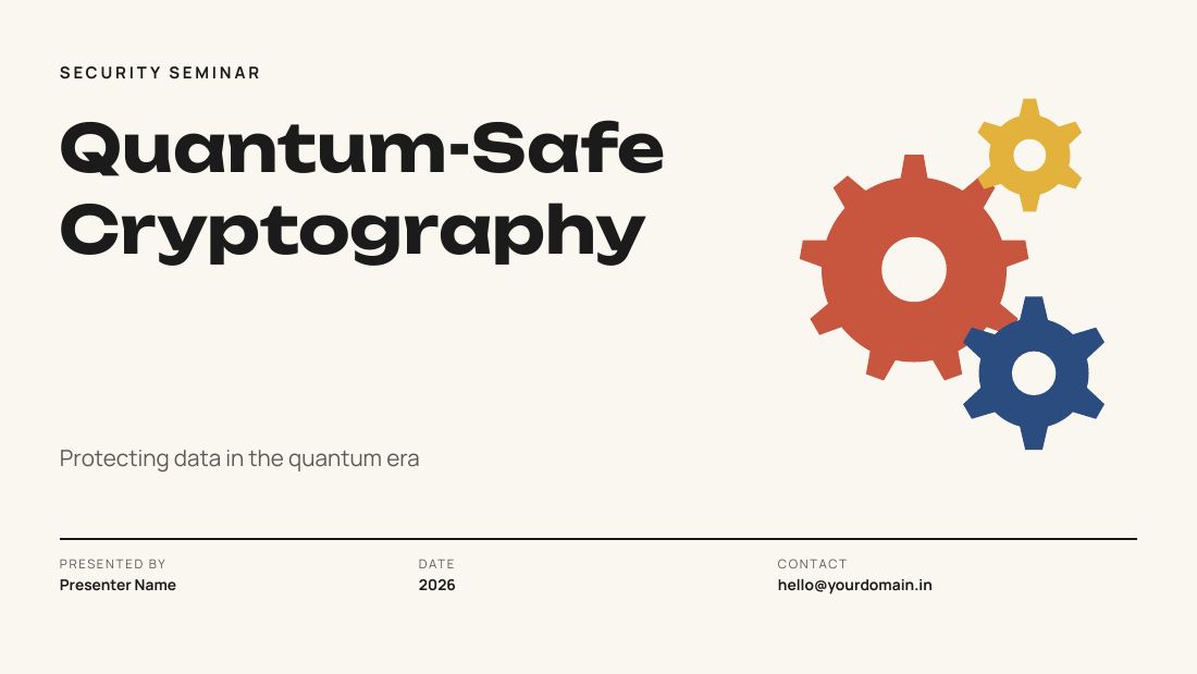 Quantum-Safe Cryptography (Ivory Ink) — cover slide