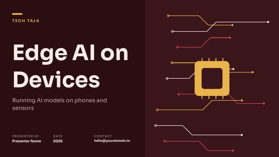 Edge AI on Devices (Oxblood) — cover slide