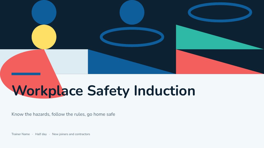Workplace Safety Induction (Ocean) — cover slide