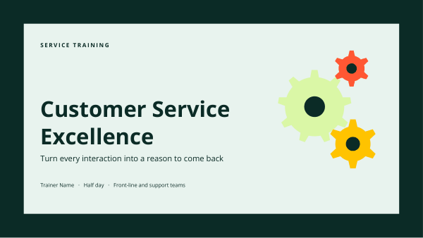 Customer Service Excellence (Dark Green) — preview