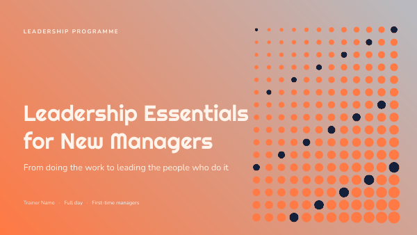 Leadership Essentials for New Managers (Peach Navy) — preview