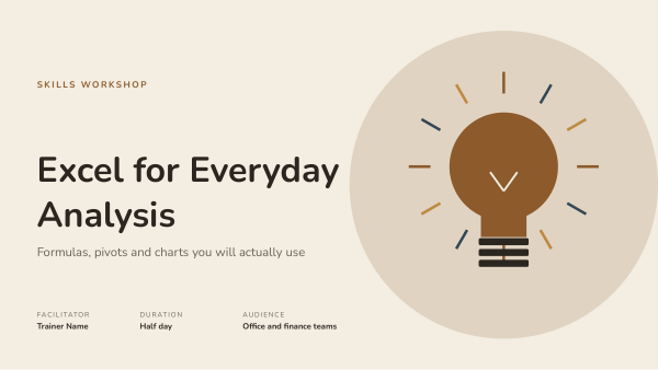 Excel for Everyday Analysis (Kraft) — preview