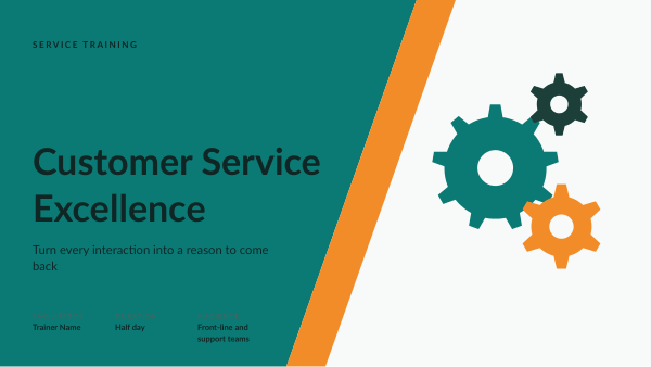 Customer Service Excellence (Teal Orange) — preview