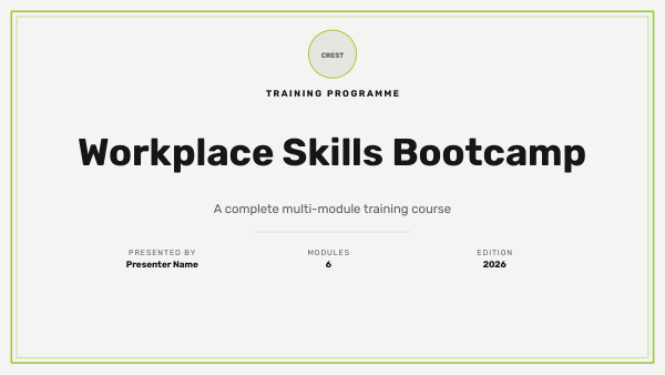 Workplace Skills Bootcamp — Training / workshop (long) — preview