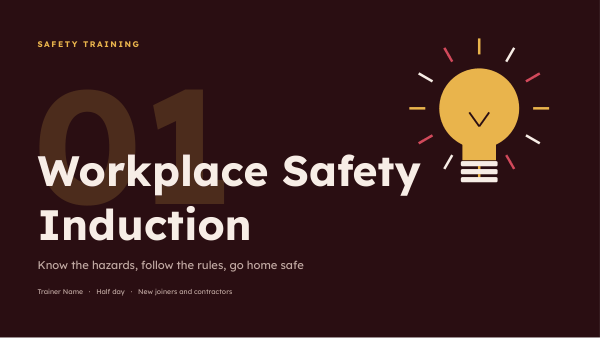 Workplace Safety Induction (Oxblood) — preview
