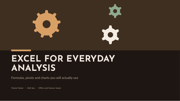 Excel for Everyday Analysis (Espresso) — preview