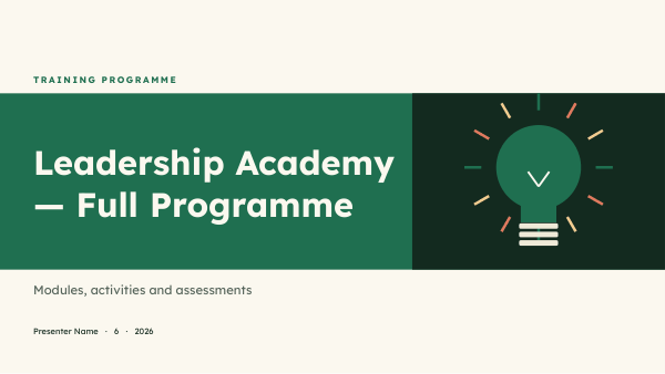 Leadership Academy — Full Programme — Training / workshop (long) — preview