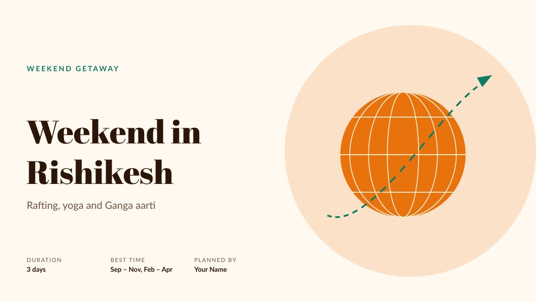 Weekend in Rishikesh (Saffron) — cover slide