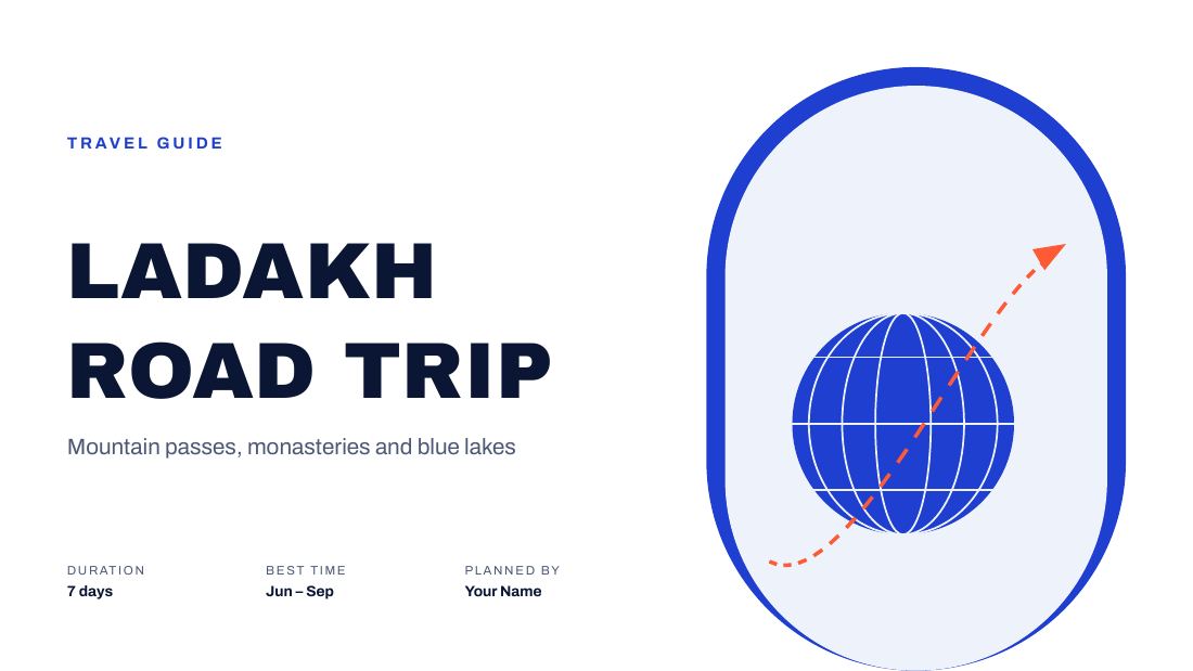 Ladakh Road Trip (Cobalt) — cover slide