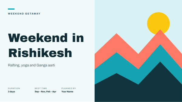Weekend in Rishikesh (Aqua Coral) — preview