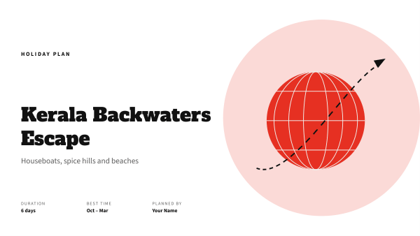 Kerala Backwaters Escape (Swiss Red) — preview