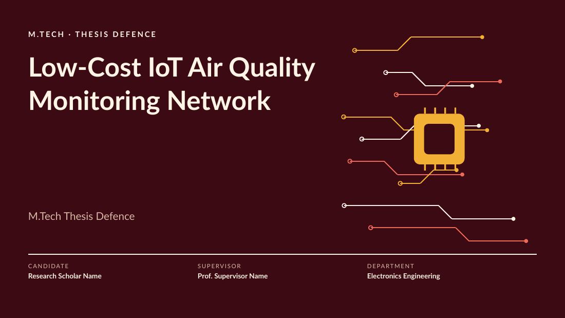 Low-Cost IoT Air Quality Monitoring Network (Maroon Gold) — cover slide