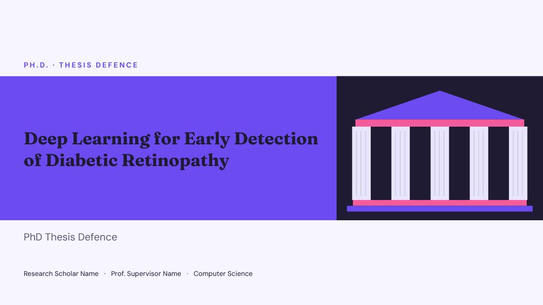 Deep Learning for Early Detection of Diabetic Retinopathy (Soft Lilac) — cover slide