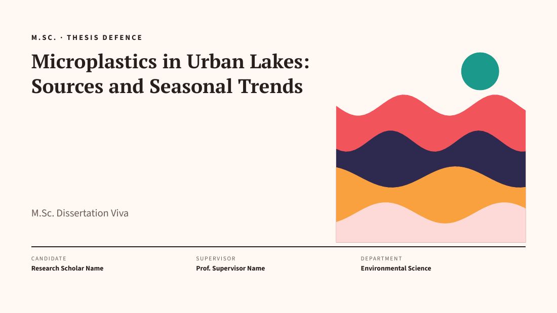 Microplastics in Urban Lakes: Sources and Seasonal Trends (Paper Coral) — cover slide