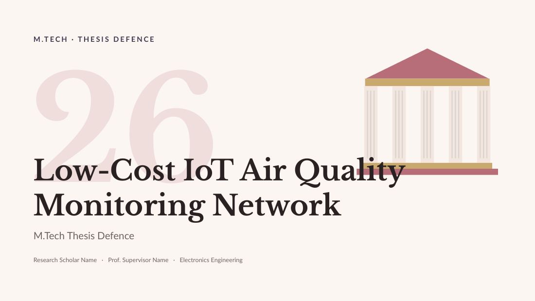 Low-Cost IoT Air Quality Monitoring Network (Rose Gold) — cover slide