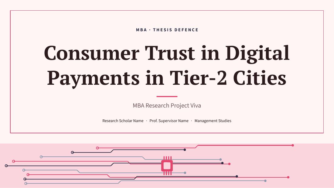Consumer Trust in Digital Payments in Tier-2 Cities (Blush) — cover slide