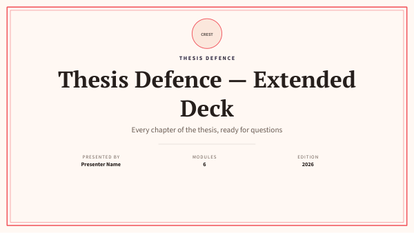 Extended Deck — Viva / thesis defence (long) — preview
