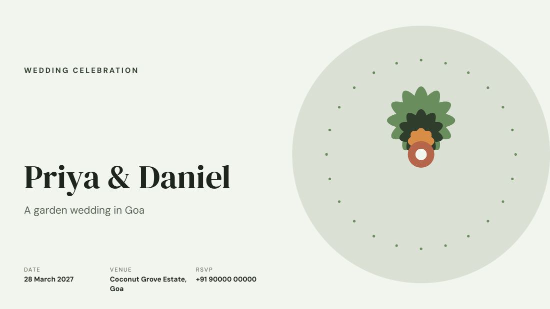 Priya & Daniel — cover slide