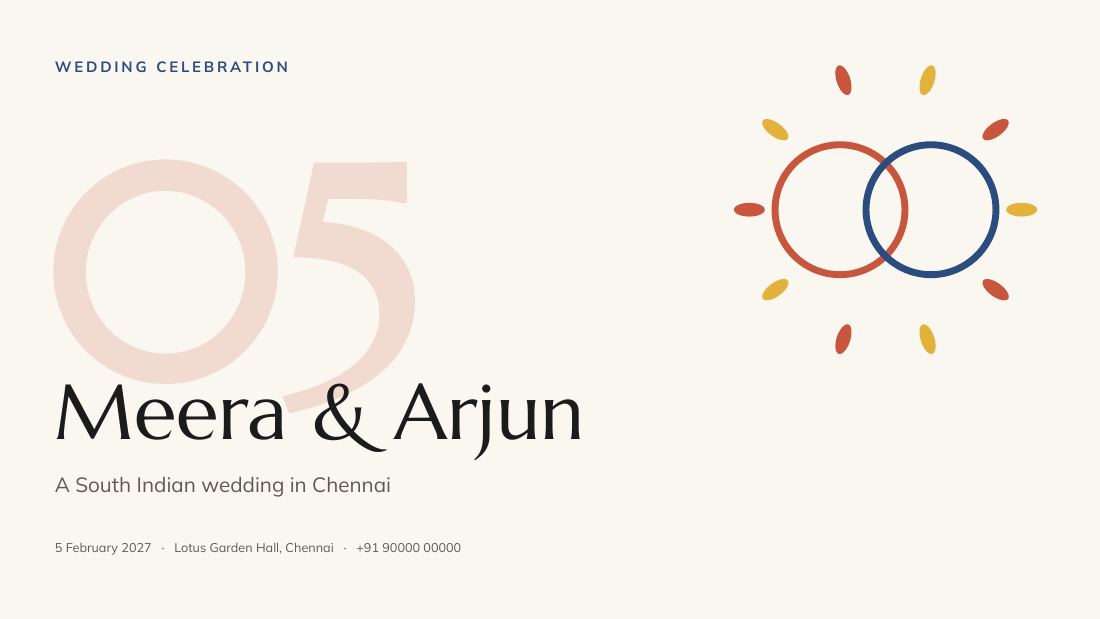 Meera & Arjun — cover slide
