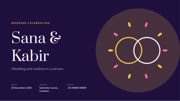 Sana & Kabir (Royal Purple) — preview