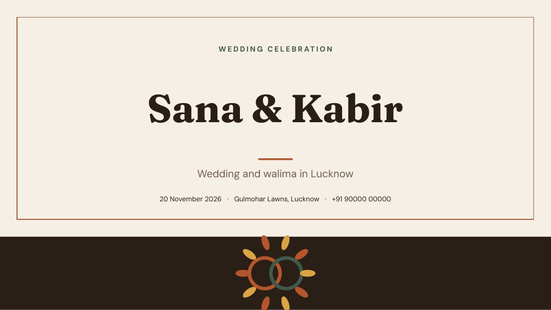 Sana & Kabir (Sand Terracotta) — cover slide