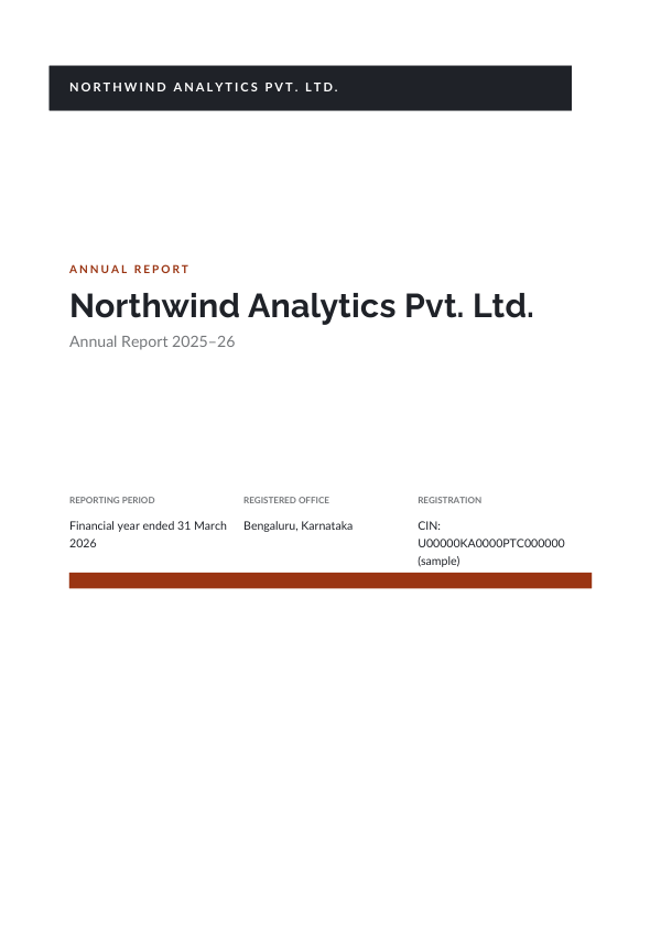 Northwind Analytics Pvt. Ltd. (Band · Raleway) — preview