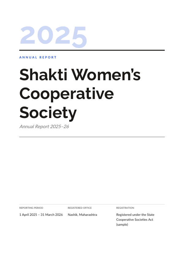 Shakti Women’s Cooperative Society — Annual Report (full) (Editorial · Raleway) — preview