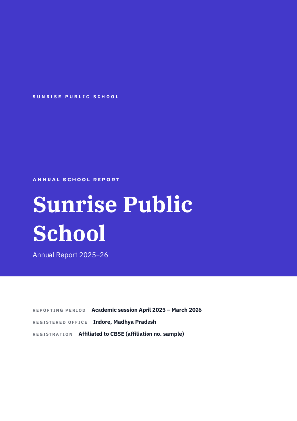 Sunrise Public School (Full Colour · IBM Plex Serif) — preview