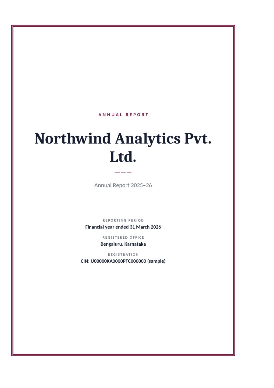 Northwind Analytics Pvt. Ltd. (Framed · Cambria) — page 1
