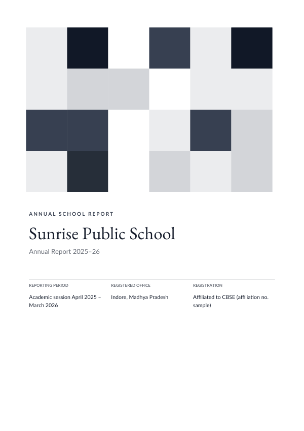 Sunrise Public School (Geometric · EB Garamond) — preview