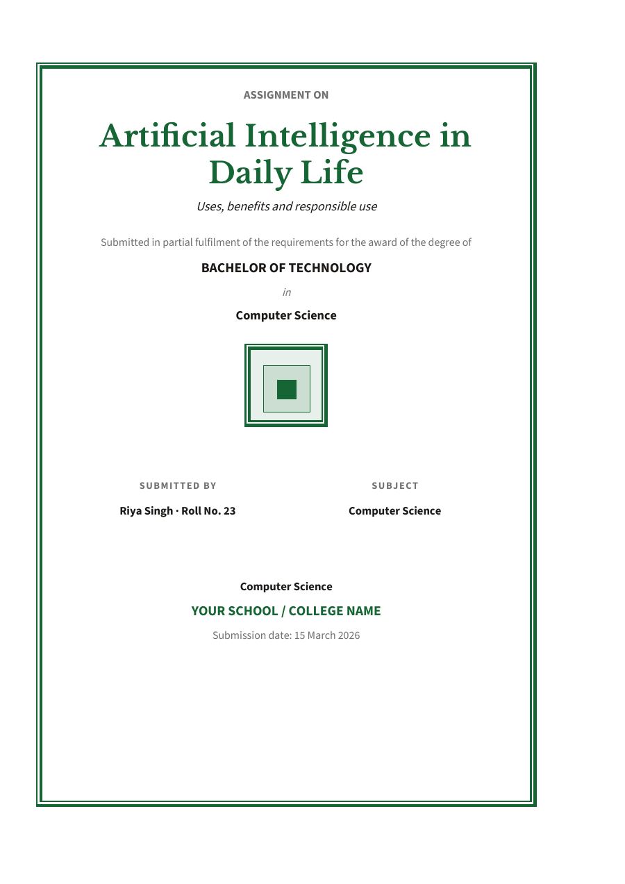 Artificial Intelligence in Daily Life (Classic · Libre Baskerville) — page 1