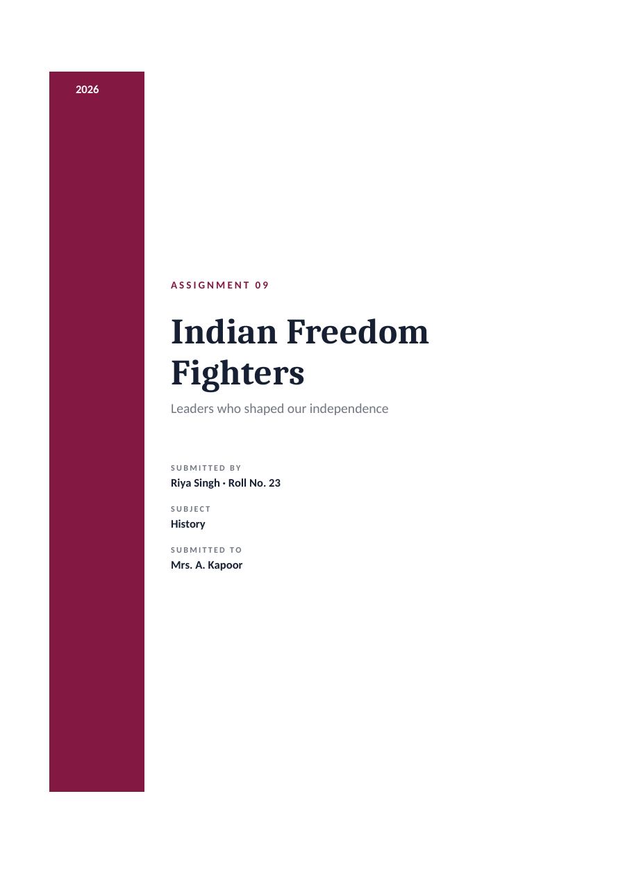 Indian Freedom Fighters — page 1