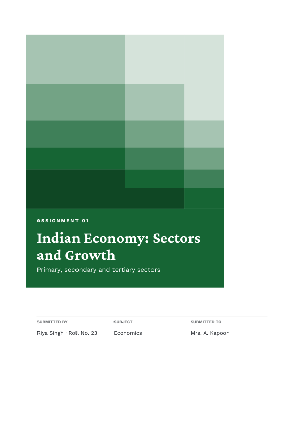 Indian Economy: Sectors and Growth (Colour Block · Crimson Pro) — preview