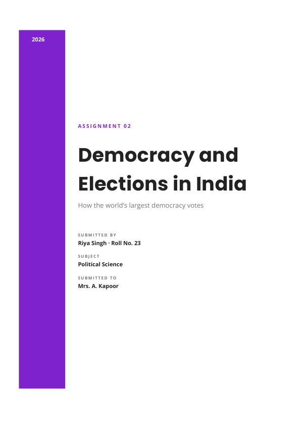 Democracy and Elections in India (Sidebar · Poppins) — preview