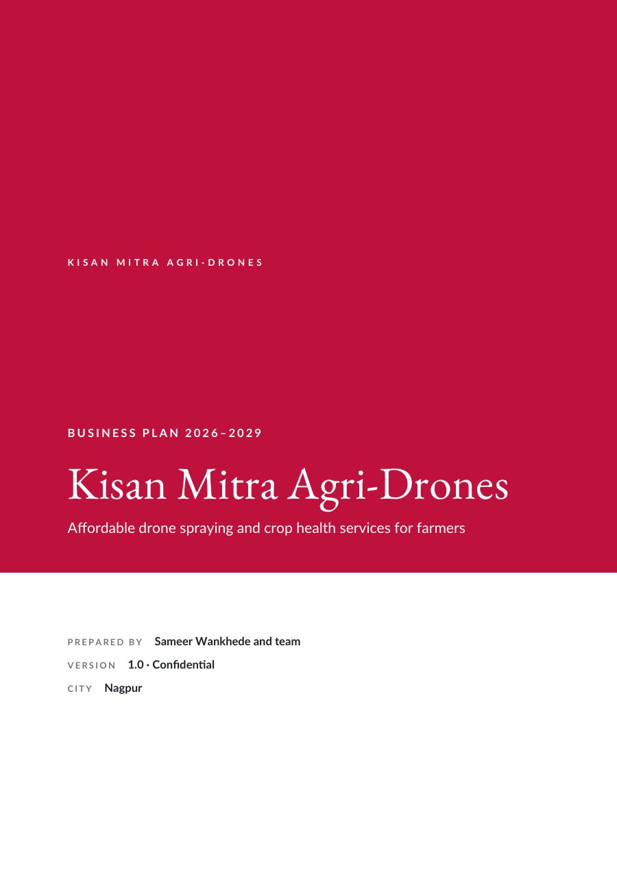 Kisan Mitra Agri-Drones (Full Colour · EB Garamond) — page 1