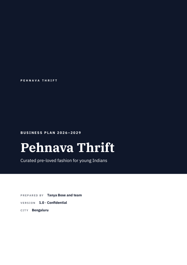 Pehnava Thrift (Full Colour · IBM Plex Serif) — preview