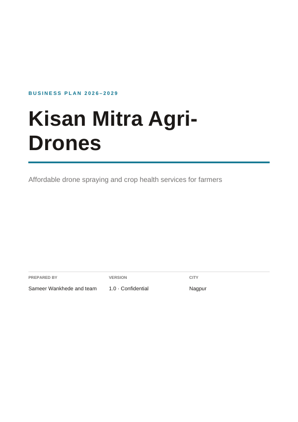 Kisan Mitra Agri-Drones (Minimal · Arial) — preview