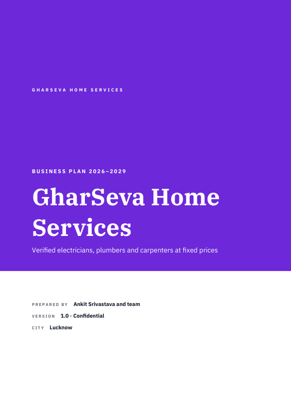 GharSeva Home Services (Full Colour · IBM Plex Serif) — preview