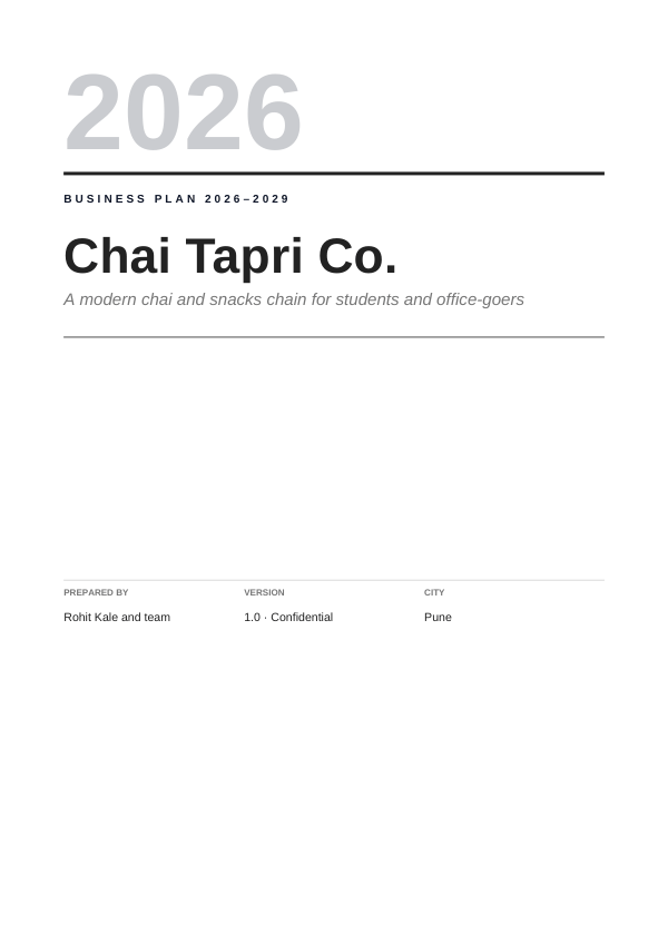 Chai Tapri Co. (Editorial · Arial) — preview