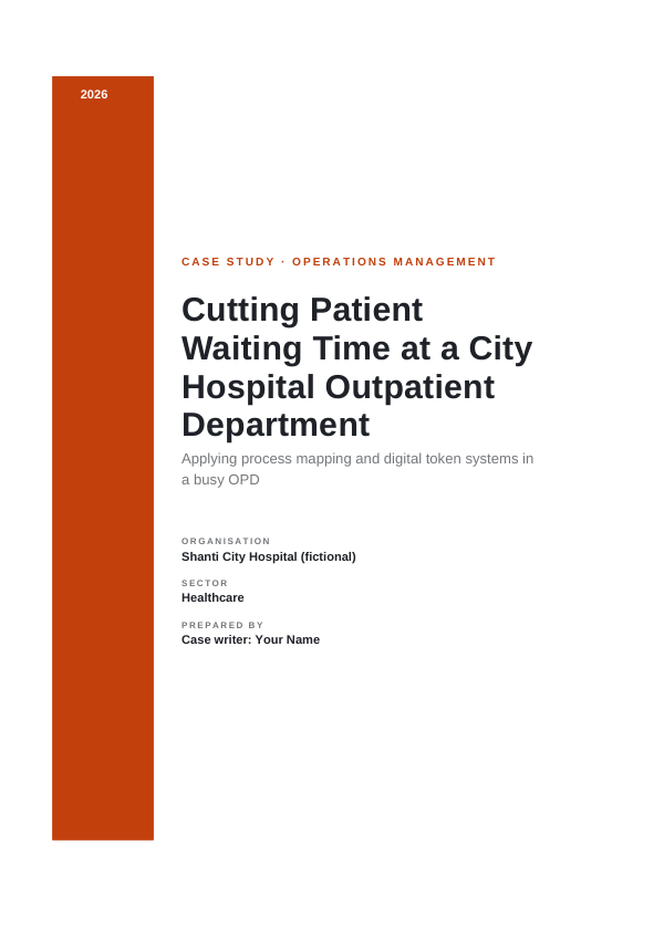 Cutting Patient Waiting Time at a City Hospital Outpatient Department (Sidebar · Arial) — preview