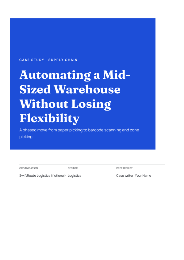 Automating a Mid-Sized Warehouse Without Losing Flexibility (Block · Fraunces) — preview
