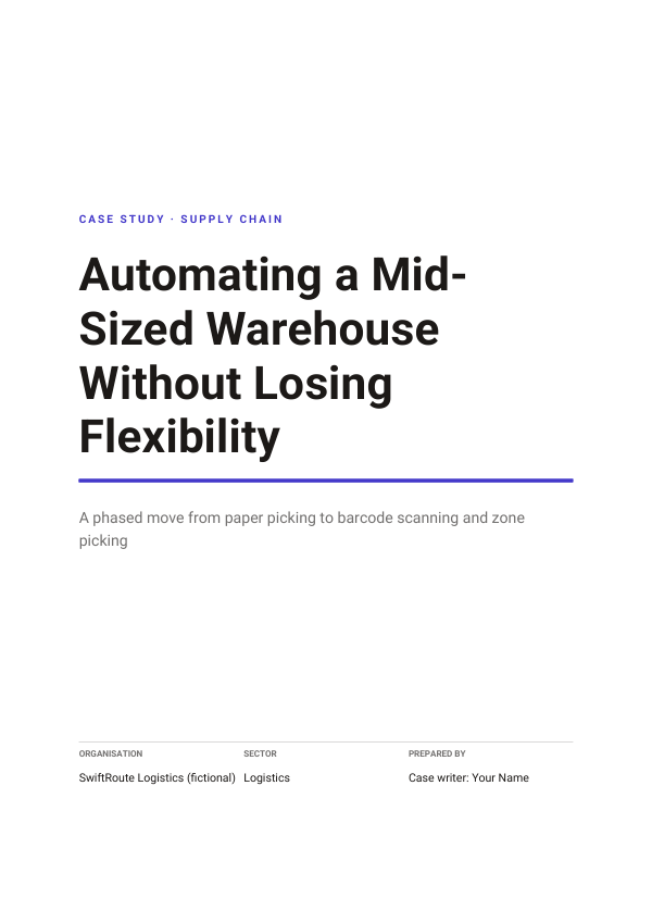 Automating a Mid-Sized Warehouse Without Losing Flexibility (Minimal · Roboto) — preview
