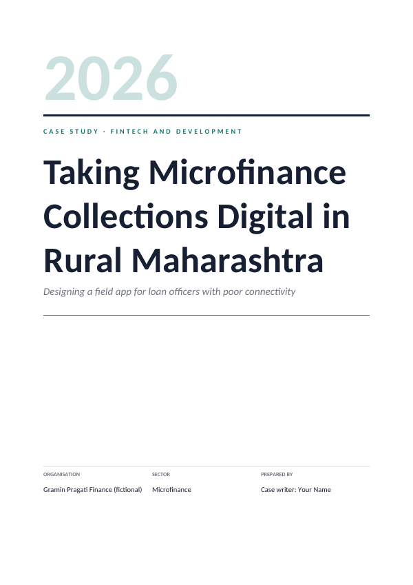 Taking Microfinance Collections Digital in Rural Maharashtra (Editorial · Calibri) — preview