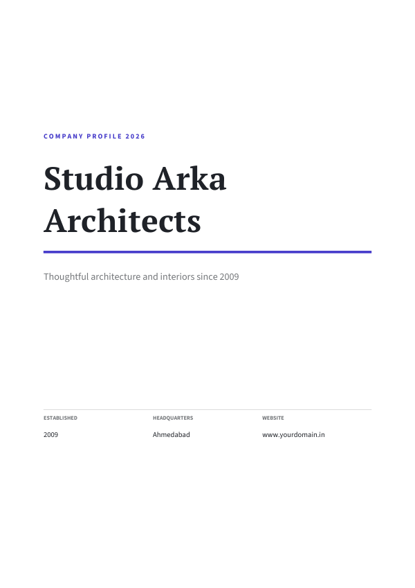 Studio Arka Architects (Minimal · PT Serif) — preview