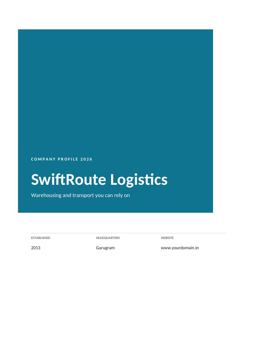 SwiftRoute Logistics (Block · Calibri) — page 1