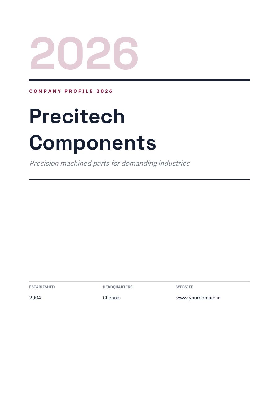 Precitech Components (Editorial · Space Grotesk) — page 1