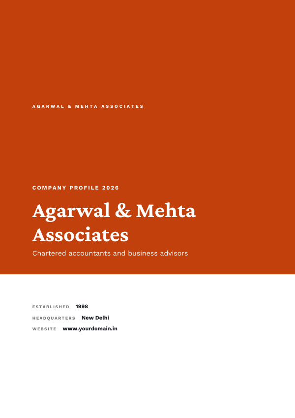 Agarwal & Mehta Associates (Full Colour · Crimson Pro) — preview